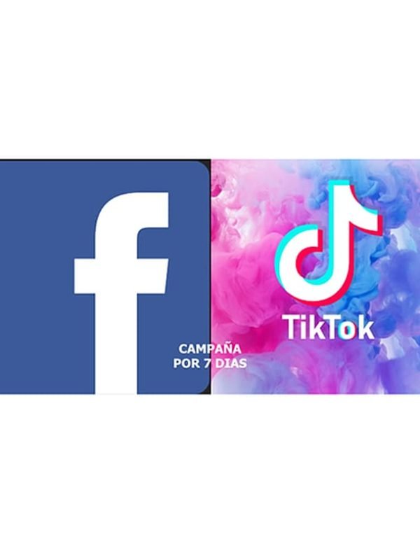 Campaña de publicidad en Facebook Ads o TikTok Ads por 7 días: